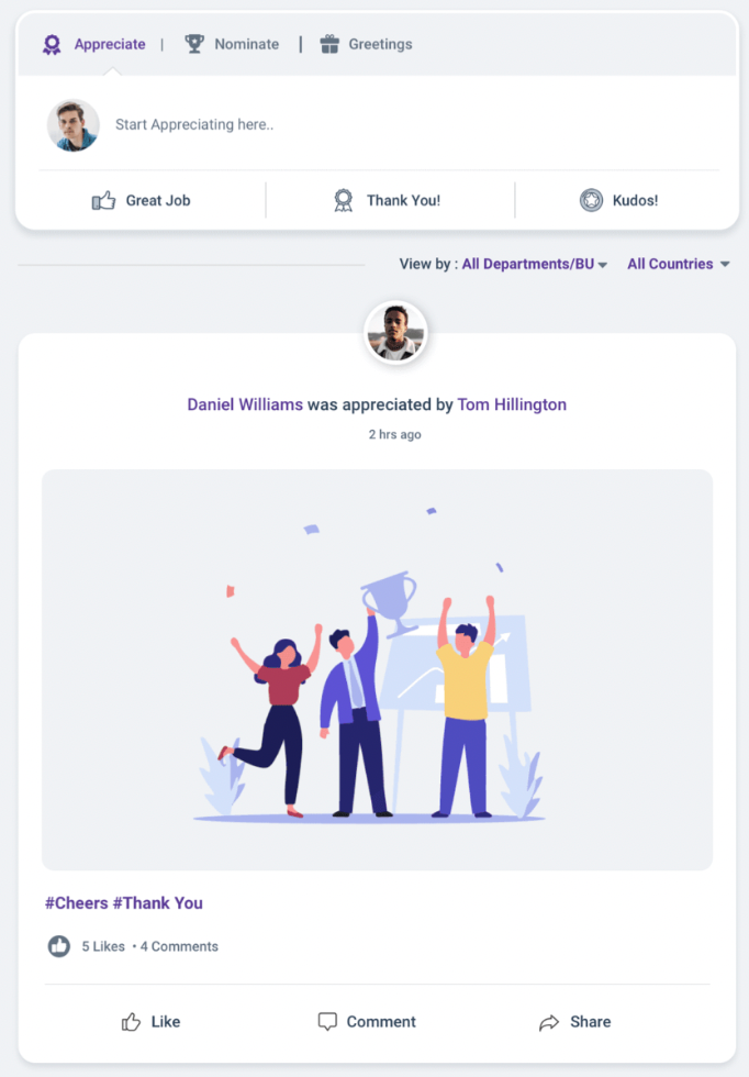 Peer-to-peer-recognition