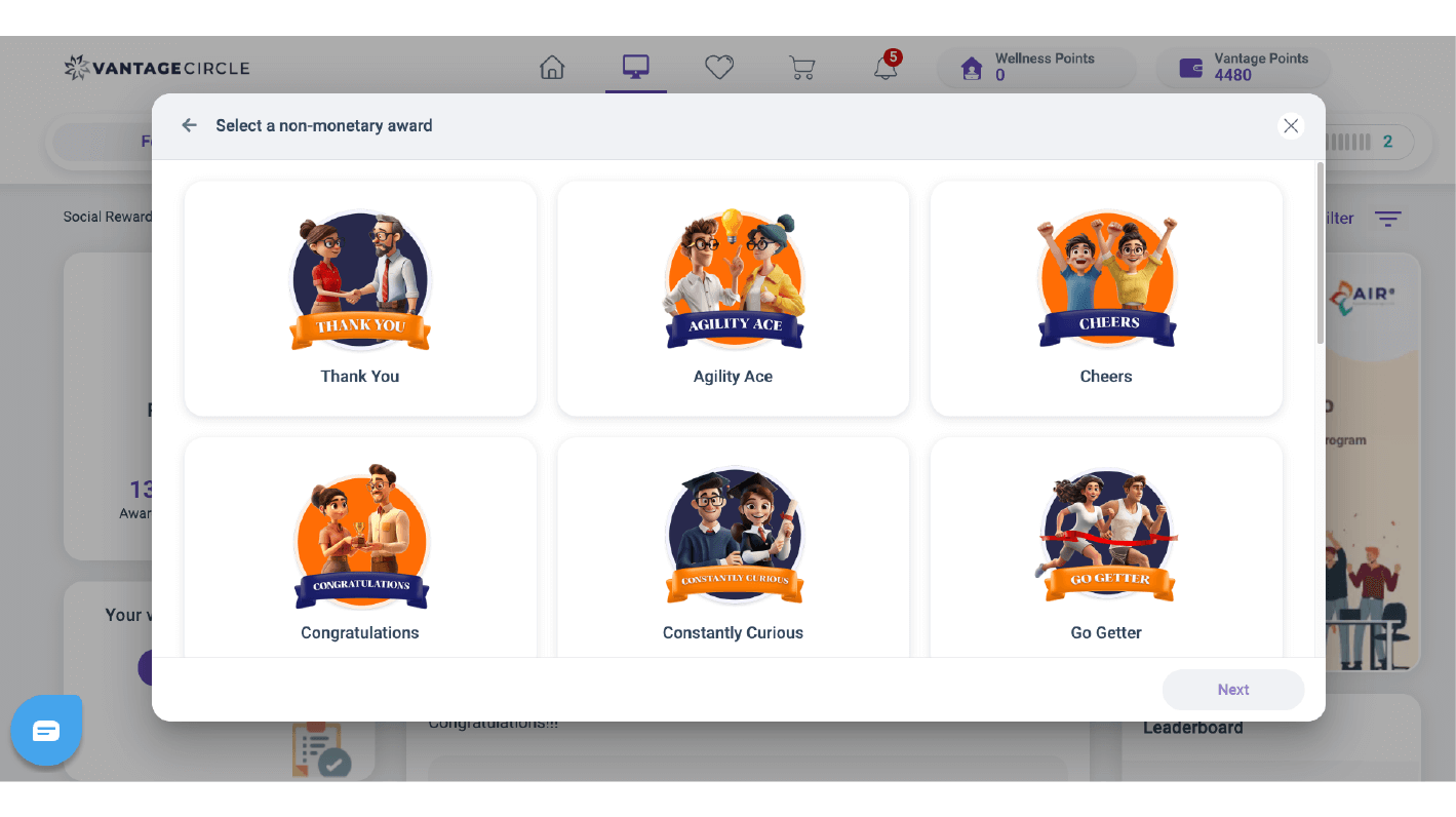 Vantage Circle Recognition-Badges